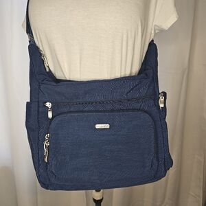 Baggallini Navy Textured Crossbody Bag